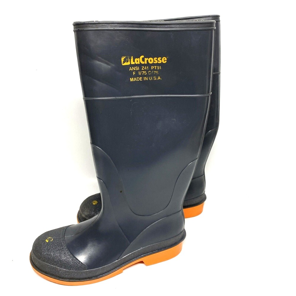 Lacrosse Rubber Boots Steel Toe Safety Work Ansi Z41 PT91 USA Mens Size 5